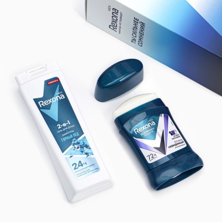 Подарочный набор мужской REXONA MEN "Active power": гель для душа, 180 мл + дезодорант, 50 мл 108375-2