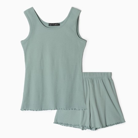 Home female set (T -shirt/shorts), mint color, size 44-4