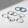 Ring set 8 pieces "Dream" yin-yang, colored with silver, size mix