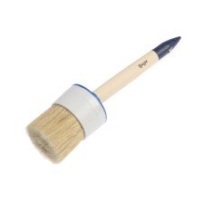 Round tundra, natural bristles, wooden handle, No. 20, 65 mm