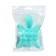 Silicone teether for teeth with a rattle of "turtle", turquoise color, crumb I