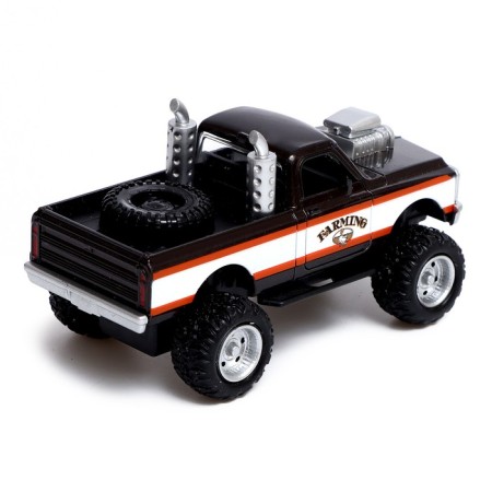 Metal jeep "pickup", doors, inertia, 1:36, light and sound, black color open-2