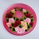 Set for juice with a tray "Zhostovo" Art painting, 6 glasses 1250/200 ml, red