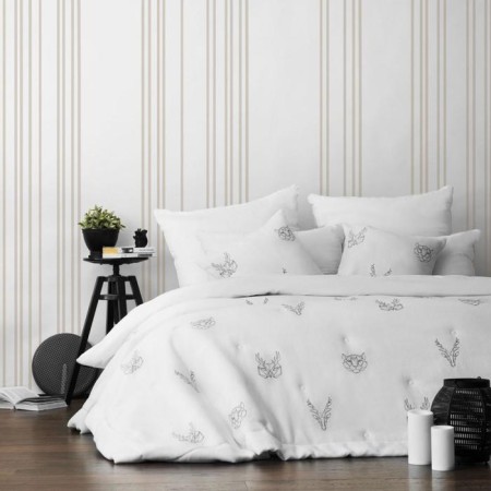Bedspread with pillowcases "onions", size 160x220 cm, white color