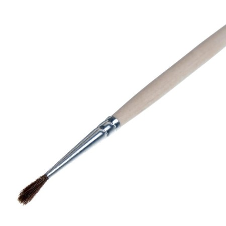 Round Brush No. 1 (clip diameter 1 mm; hair length 10 mm), wooden handle, calligrata-4