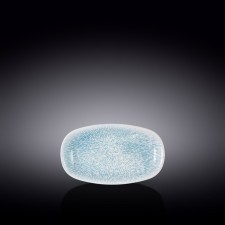 Wilmax England Coral Blue Super Ellipse dish, size 16x9 cm
