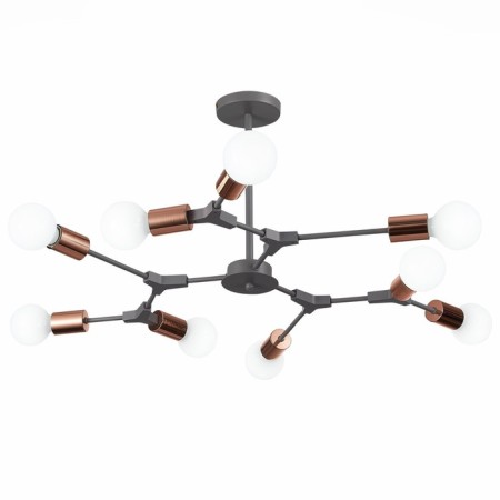 Ceiling EVOLUCE lamp. Sle106403-09. Palare. 9x60 watts, E27, 89x89x35.5 cm, gray color, pink gold