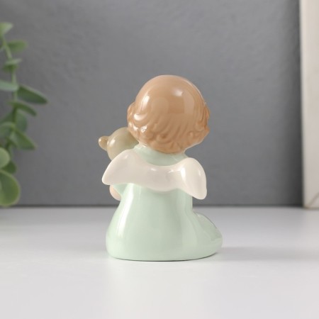 Souvenir Ceramics "Baby Angel with a Soft Bear" 5.5x5x8.5 cm-2