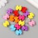 Plastic beads "Bows. Bright and transparent" set of 20 g 1.9x1.6x0.9 cm