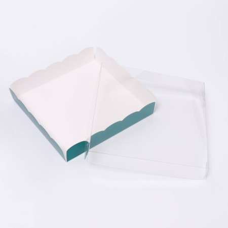 Box for cookies, mint, 15 x 15 x 3 cm-1