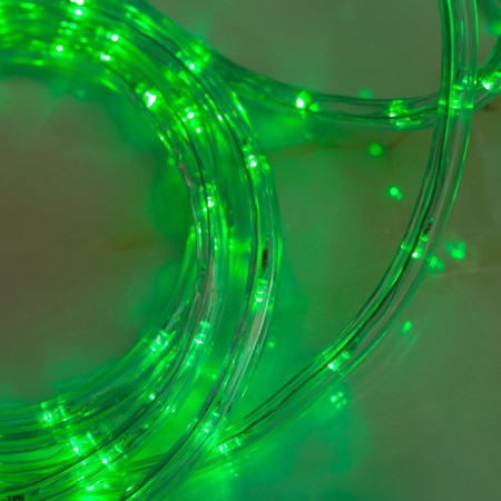 Luazon Lighting 10 mm light cord, IP65, 5 m, 24 LED/m, 220 V, 8 modes, Green glow-2