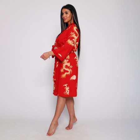 Female set (robe/shirt), red color, size 46-1