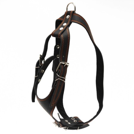 Leather harness "guard" on a felt, 3.6 cm, Osh 40-74 cm, og 95-110 cm, black