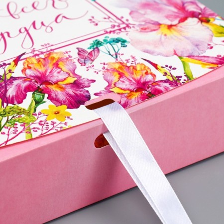 Gift folding box, packaging, “with all my heart”, 20 x 18 x 5 cm-3