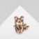 Brooch "Pandochka" contour, black-green color in gold