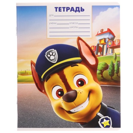 Notebook 12 sheets in a cage, 5 types of mix, cover coated cardboard, puppy patrol-2