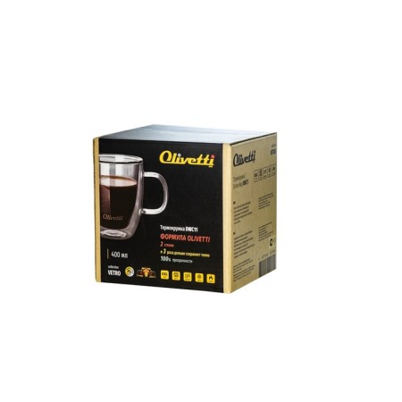Mug with double walls Olivetti Vetro DWC11, 400 ml, transparent color-4