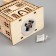 Christmas tree toy "Carved house", from batteries, glow warm white