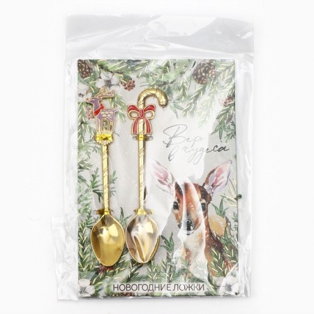 Teaspoon spoons with a molding handle "Festive", 11 x 3 cm-6