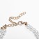 The necklace "pearl" oval, beads No. 6, white color in gold, 38 cm