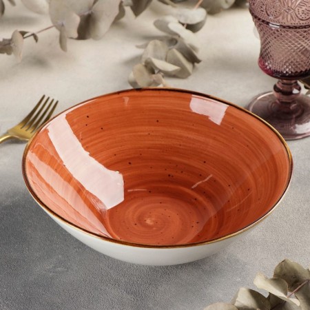 Ceramic sapphire sapphire, 1.3 l, 22 × 7.3 cm, orange color