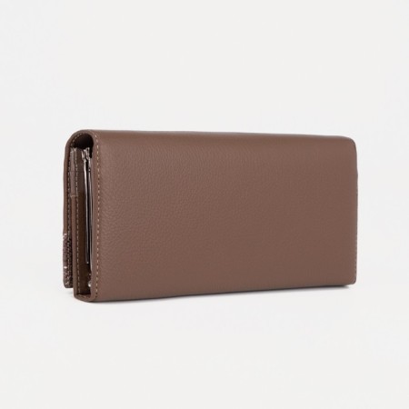 Women's wallet on magnets, brown color-1