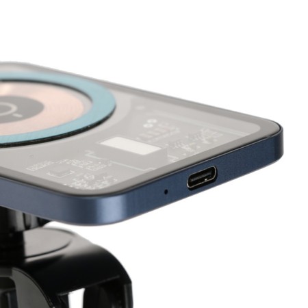 A car holder with a wireless charging i13, 15 watts, Type-C, 2 A, 1 m, magsafe, black-5