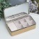 Casket to the leatherette for jewelry "Small squares. Gold" 6x9.8x18.5 cm