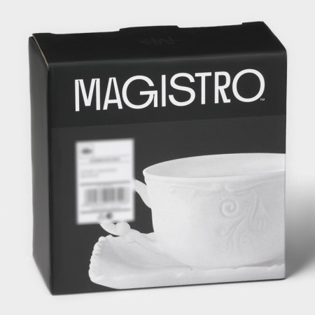 Coffee steam Magistro porcelain Kingdom, mug 120 ml, saucer 12.7 cm-8
