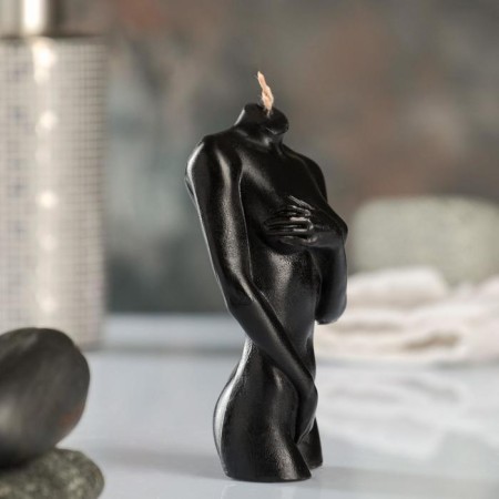 Figure candle "Women's Body No. 2" Black, 10cm-3