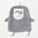 Lovelife hand towel "Penguin", col. Gray, 25x21 cm, 100% PE, microfiber 280 g/m2