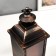 Spar "fireplace" LED from batteries 3HAAA Black with a golden patina 13, x13x34 cm Risalux