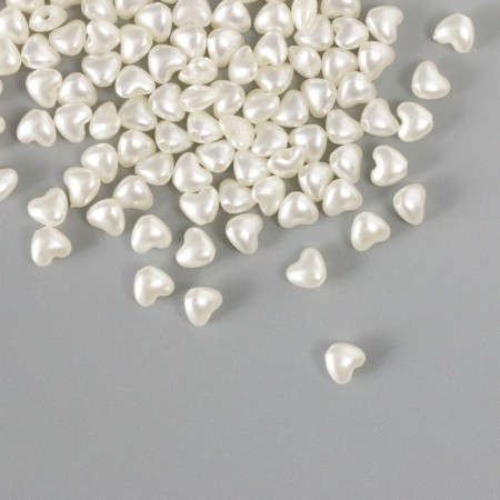 Beads for creativity plastic "Pearls" set of 200 pcs white 0.6x0.6x0.3 cm-1