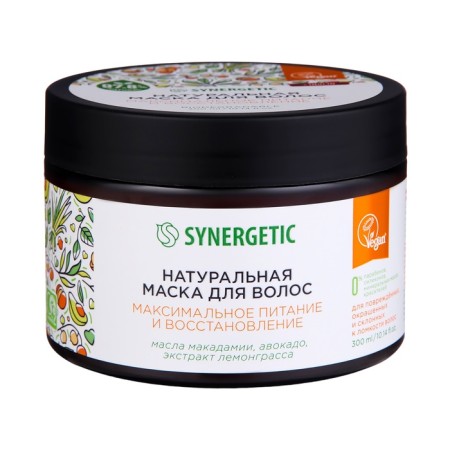 Natural hair mask Synergetic maximum power and recovery, 300 ml-2