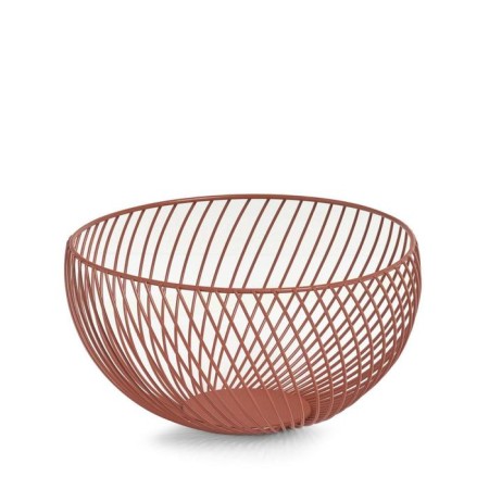 Vase for fruits, metal, terracott, 26.5 × 13.5 cm-1