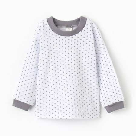 Long -sleeved long sleeve color gray peas, height 68