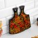Semi -Strawberry set, 6 items: 2 boards, 3 banks, stand, Khokhloma