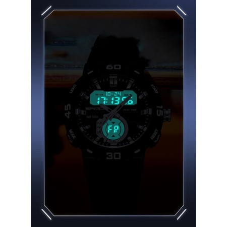 Electronic watches, D-4.9 cm, alarm clock, Caledar, silicone strap, blue-1