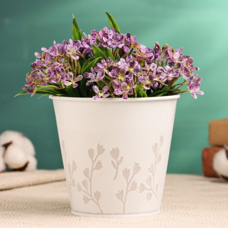Kashpo "Bucket Landyshi" white, 12x12x11cm
