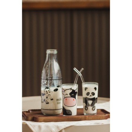A high glass for milk "Panda", 230 ml-6