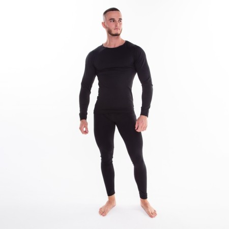Male thermal underwear (longshit, pants), black color, size 46-48-1