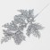 Decorative twig "amazement" in silver color, 0.3 × 12 × 28 cm
