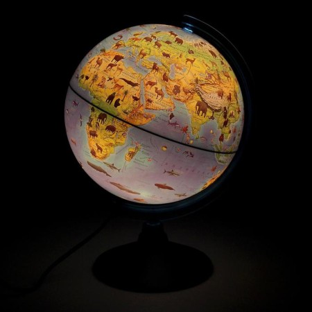 Zoogeographic (children's) “Classic Euro” Globus, a diameter of 250 mm, with backlighting-1