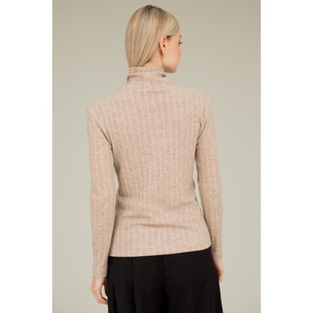 Women's turtleneck Eliseeva Olesya, size 52, beige color-1