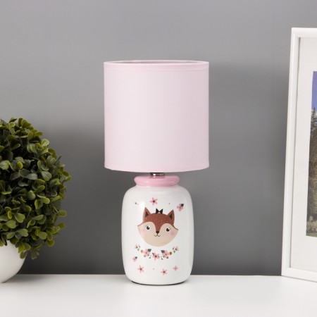 Board lamp "Kisa" E14 40W white-pink 13x13x27 cm-2