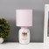 Board lamp "Kisa" E14 40W white-pink 13x13x27 cm
