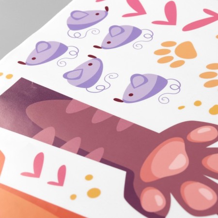 Sticker plastic interior color "cat paws" 30x60 cm-1