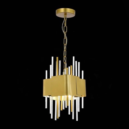 Suspended chandelier ST LUCE. SL1633.203.04. Olvera. 4x40 watts, E14, 20x20x37 cm, matte gold color