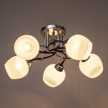 Mona chandelier 3x60W E27 chrome, black 53x53x28cm-2