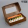 Packaging for products, craft with a window, 23 x 14 x 6 cm, 1.9 liters